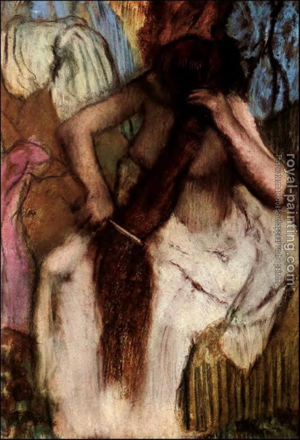 Edgar Degas : Seated Woman Combing Her Hair